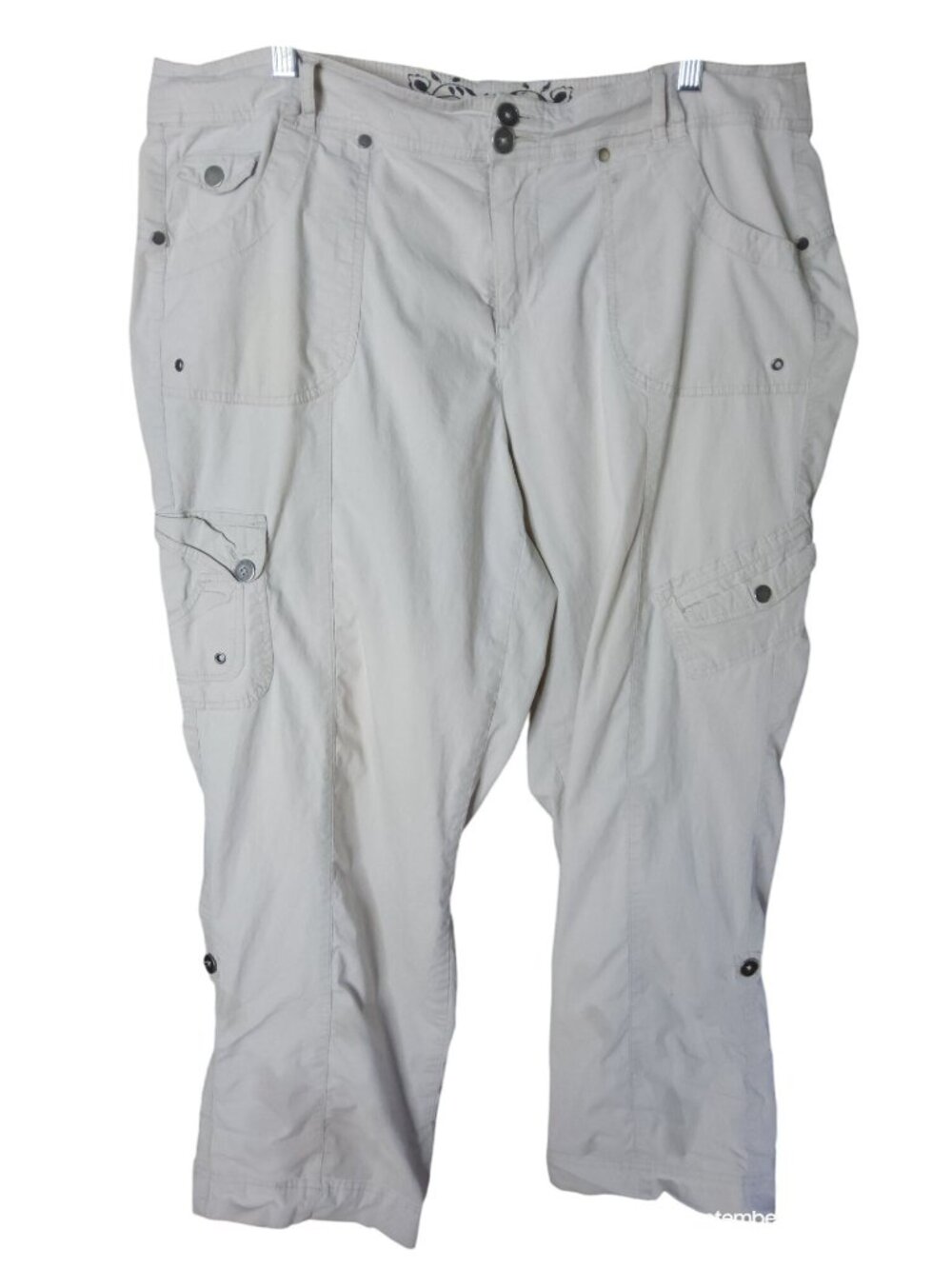 Womens Style and Co Cotton and Spandex Size 16W Capri Cargo Pants - Picture 2 of 4